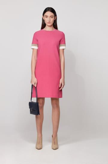 Sukienka BOSS Short Sleeved Różowe Damskie (Pl02634)